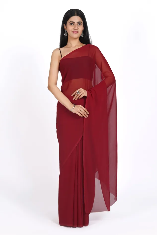 Teejh Earrings Teejh Savita Georgette Saree