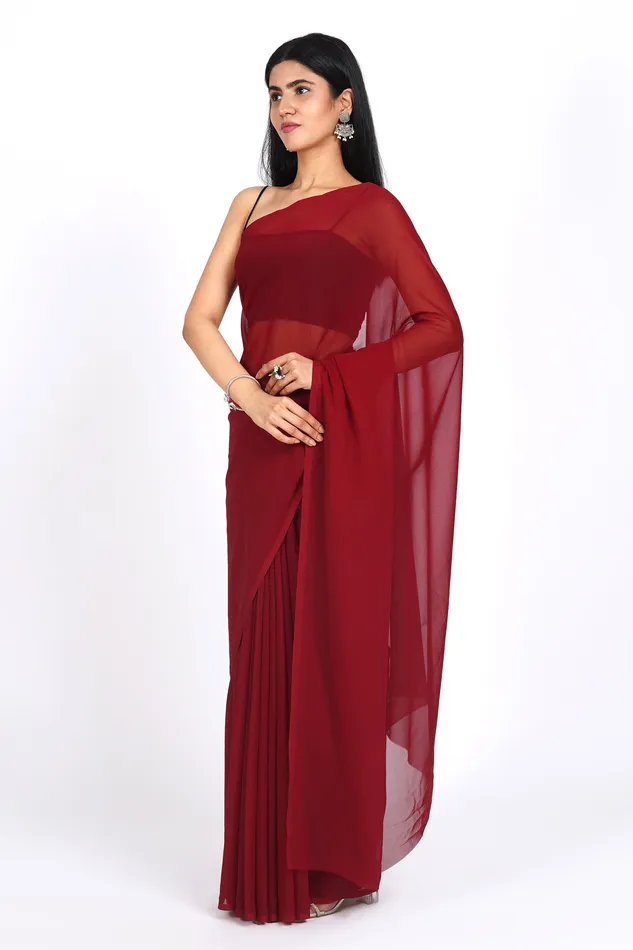 Teejh Earrings Teejh Savita Georgette Saree