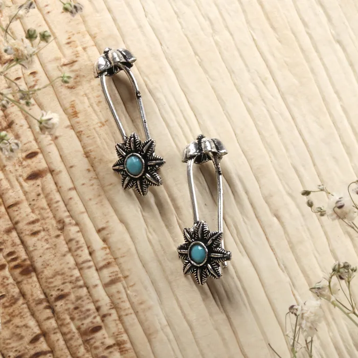 Teejh Krisha Blue Stone Clip On Bugadi Teejh Rings Teejh Krisha Blue Stone Clip On Bugadi Teejh Rings