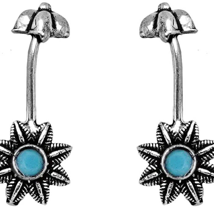 Teejh Krisha Blue Stone Clip On Bugadi Teejh Rings Teejh Krisha Blue Stone Clip On Bugadi Teejh Rings