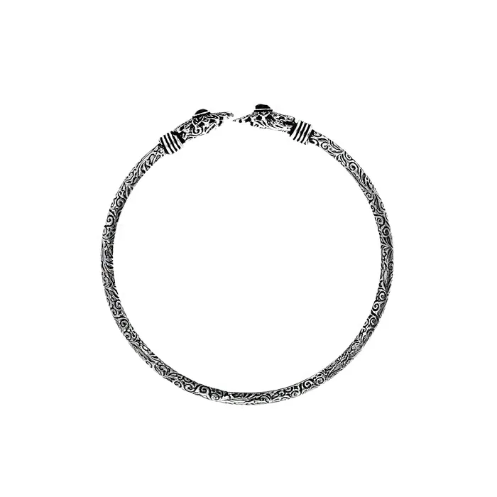 Teejh Manju Silver Oxidised Floral Bracelet Teejh Bracelets Teejh Manju Silver Oxidised Floral Bracelet Teejh Bracelets