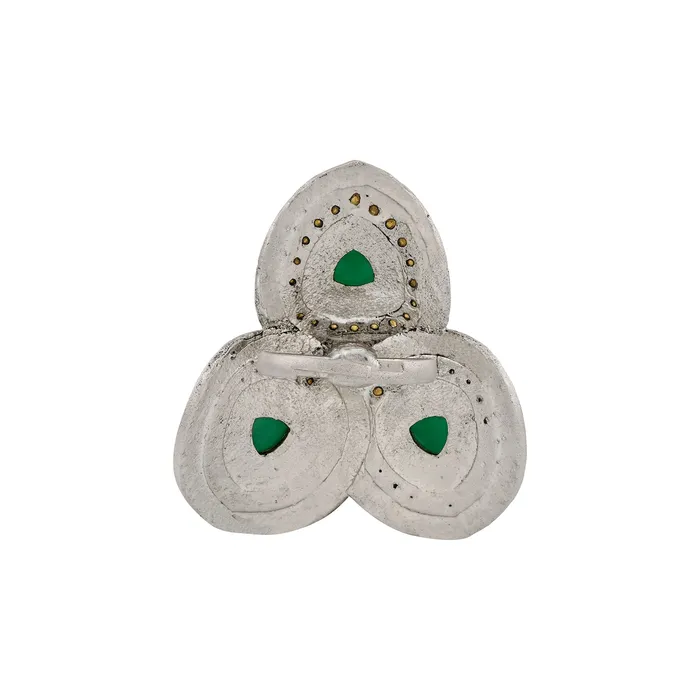 Teejh Rings Teejh Padmavathi Silver Green Ring
