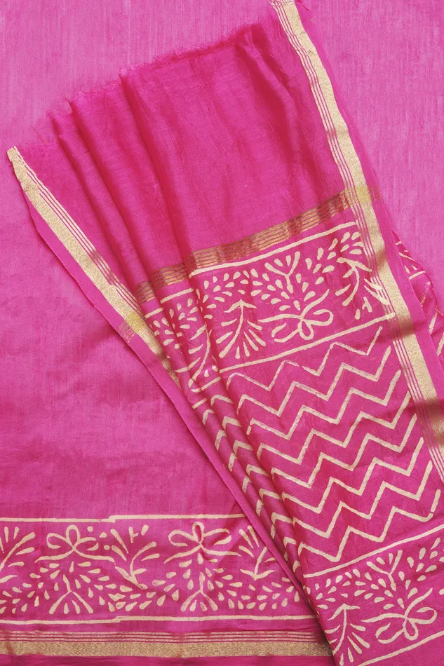 Teejh Sridevi Chanderi Saree Teejh Earrings