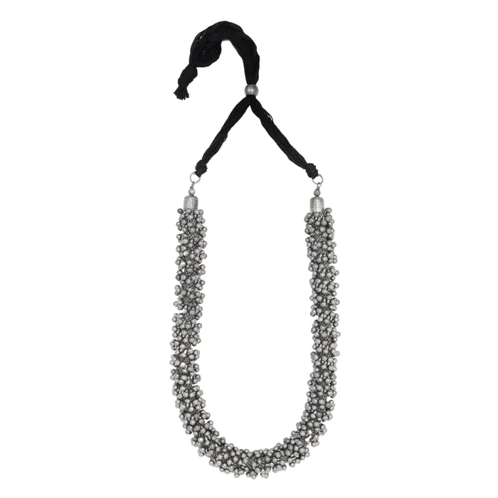 Teejh Teejh Alvie Ghungroo Silver Oxidised Necklace Necklaces Teejh Teejh Alvie Ghungroo Silver Oxidised Necklace Necklaces