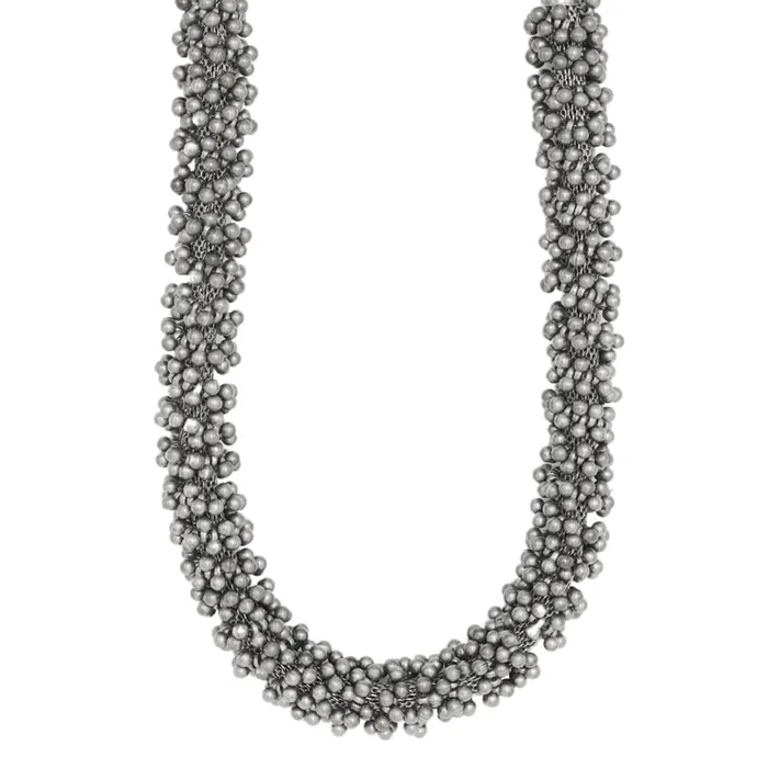 Teejh Teejh Alvie Ghungroo Silver Oxidised Necklace Necklaces Teejh Teejh Alvie Ghungroo Silver Oxidised Necklace Necklaces