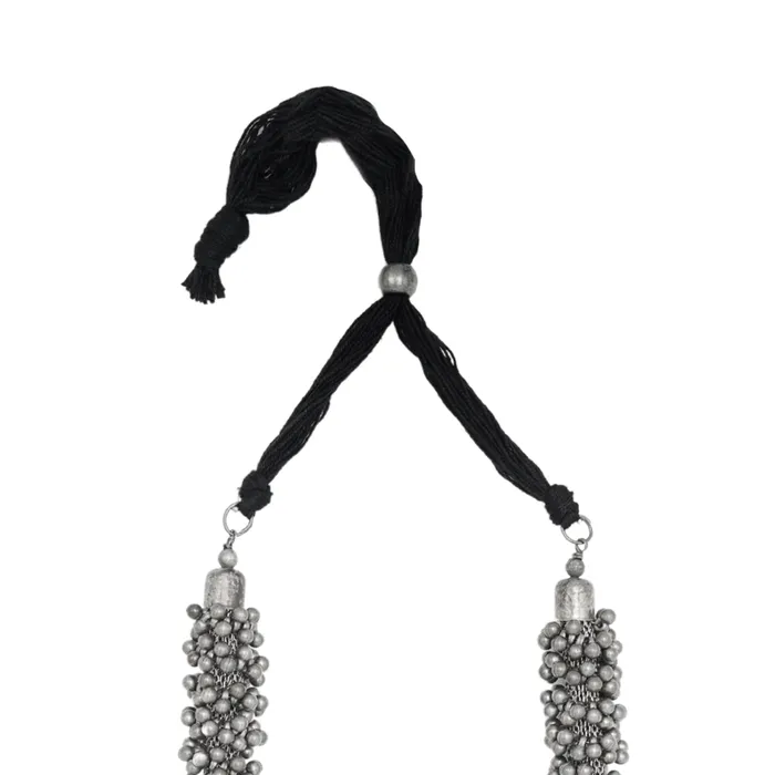 Teejh Teejh Alvie Ghungroo Silver Oxidised Necklace Necklaces Teejh Teejh Alvie Ghungroo Silver Oxidised Necklace Necklaces
