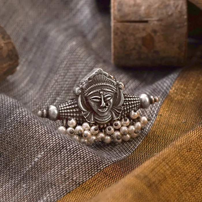 Teejh Teejh Navika Tribal Silver Oxidised Ring Rings
