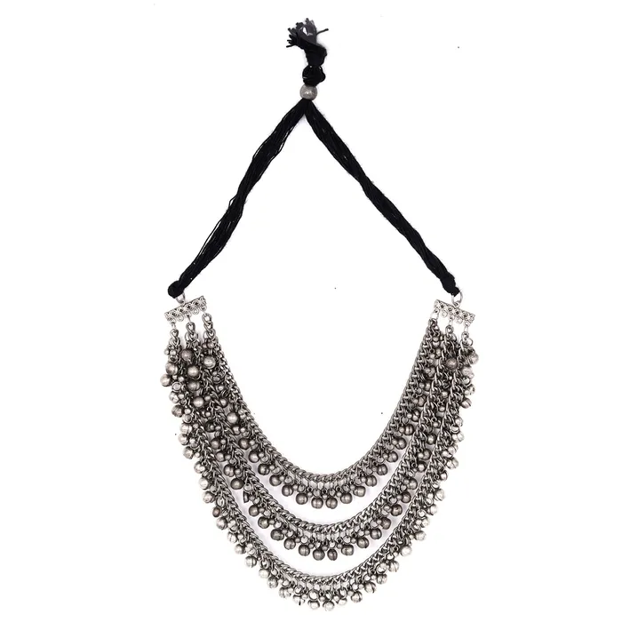 Teejh Teejh Rudrani Silver Oxidised Jewelry Gift Set Rings