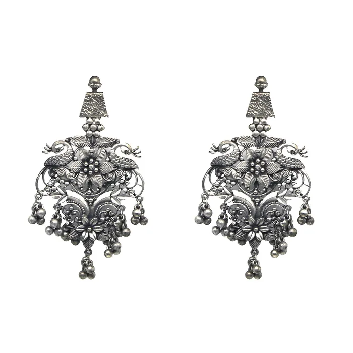 Teejh Teejh Rudrani Silver Oxidised Jewelry Gift Set Rings