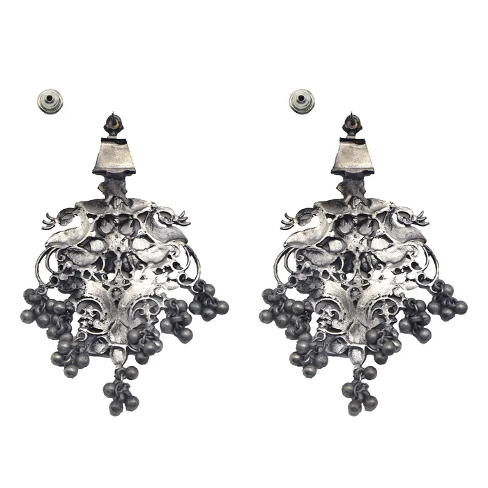 Teejh Teejh Rudrani Silver Oxidised Jewelry Gift Set Rings