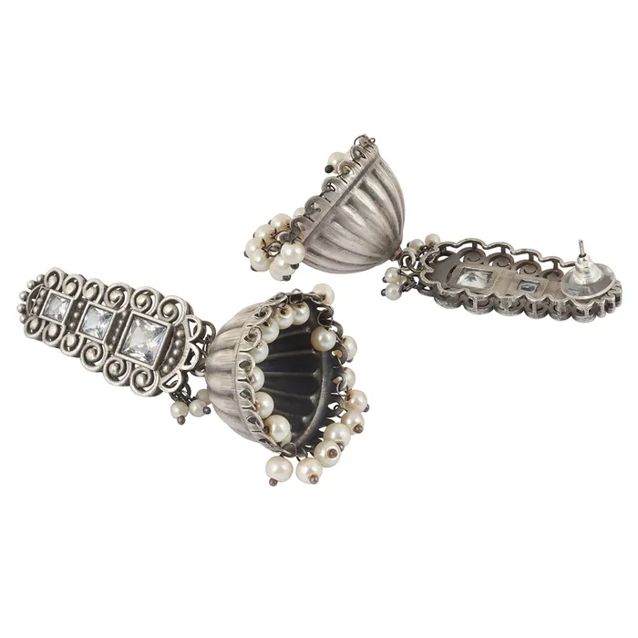 Teejh Vaanya Silver Oxidised Earring Teejh Earrings