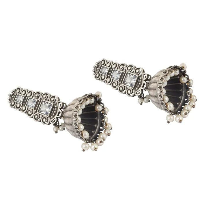 Teejh Vaanya Silver Oxidised Earring Teejh Earrings