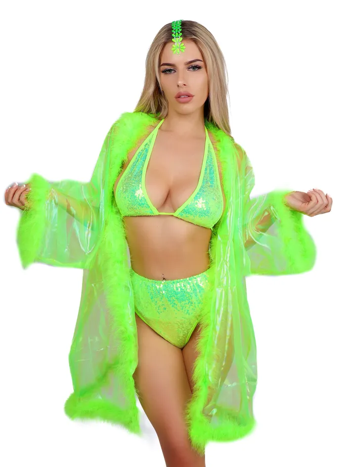 THE LUMI SHOP Earrings FULL OUTFIT Neon Lime Princess