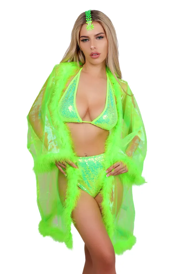THE LUMI SHOP Earrings FULL OUTFIT Neon Lime Princess