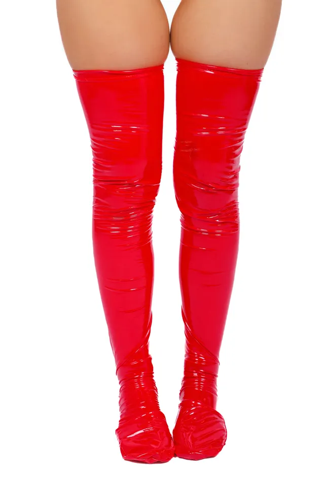 THE LUMI SHOP Earrings Red Pleather Stockings