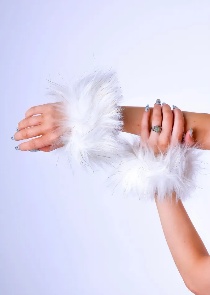 THE LUMI SHOP Earrings Snow Shimmer Fuzzy Wrist Cuffs