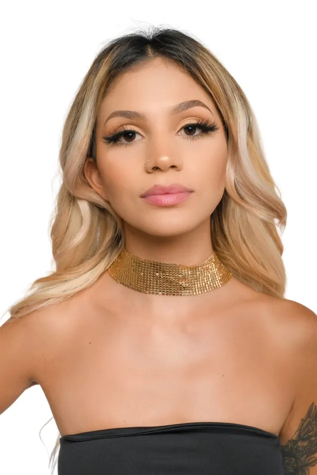 THE LUMI SHOP Gold Metallic Necklace Necklaces