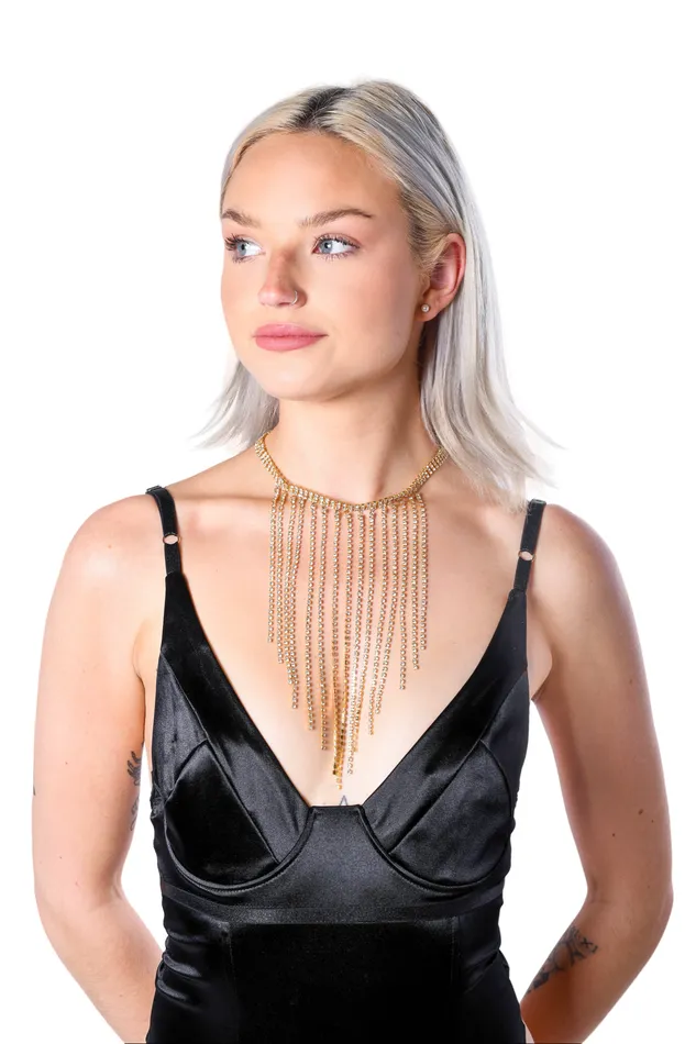 THE LUMI SHOP Necklaces Gold Rhinestone Necklace