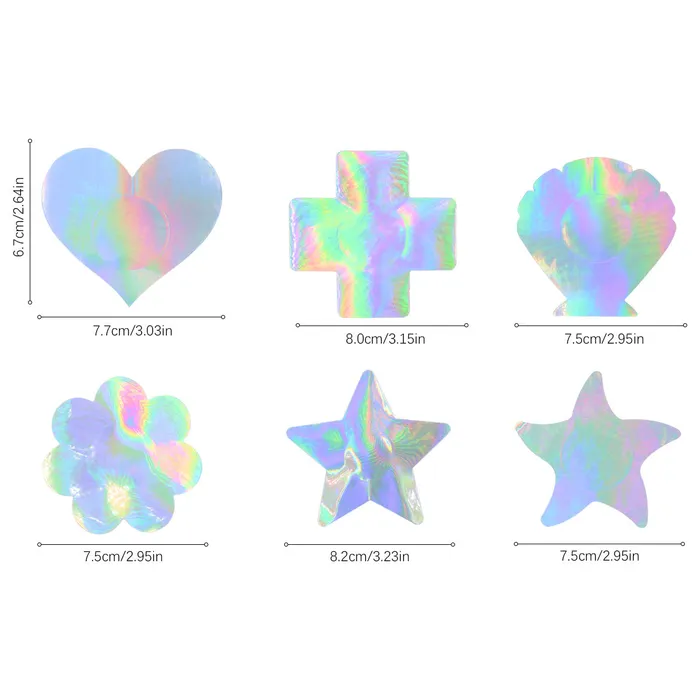 THE LUMi SHOP Necklaces Holographic Heart Pasties