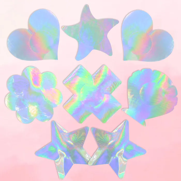 THE LUMi SHOP Necklaces Holographic Heart Pasties