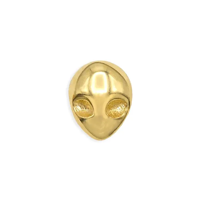 threadless Alien Pin in Gold Tawapa Earrings