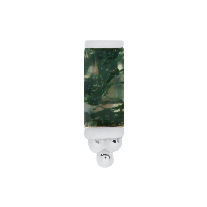 threadless Dior End in Gold with Moss Agate Buddha Jewelry Organics Earrings