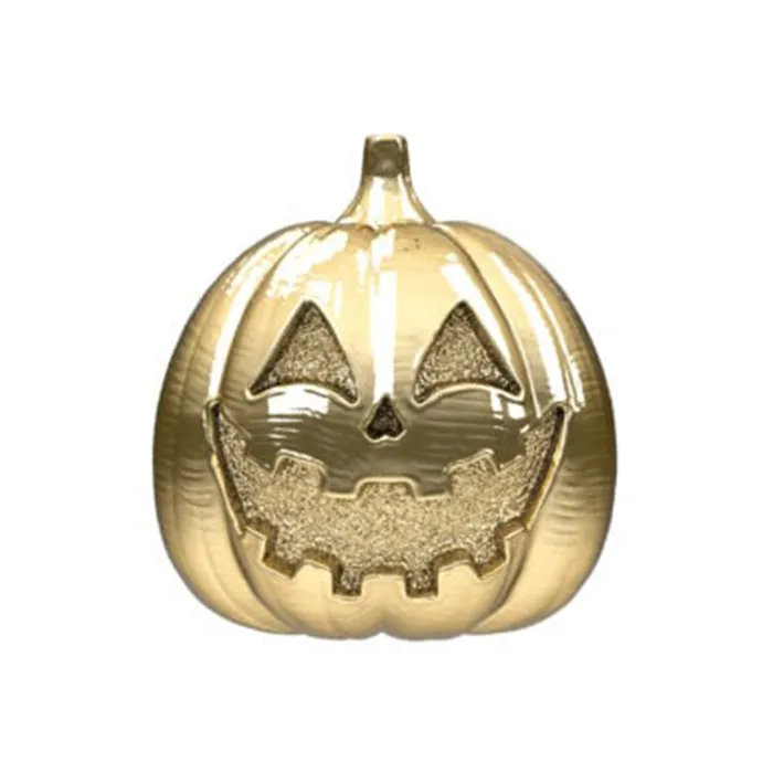 threadless Pumpkin Ends in Gold Anatometal Earrings