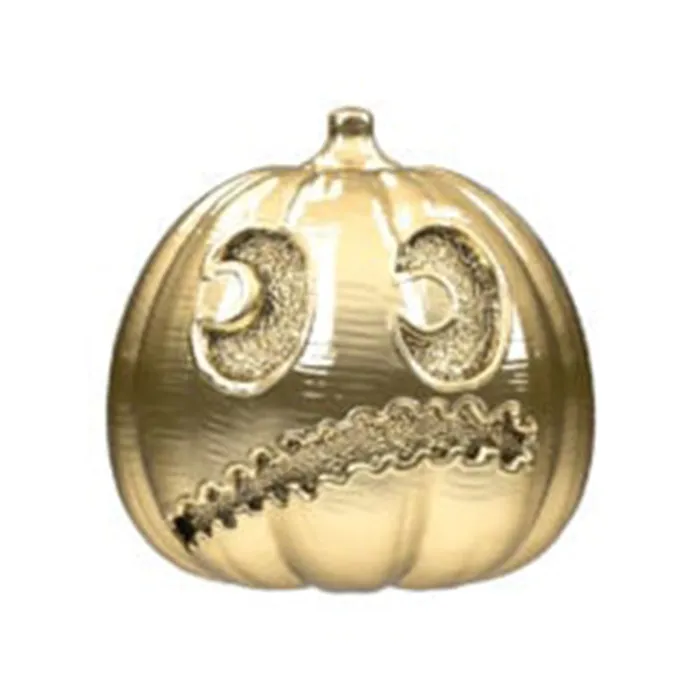 threadless Pumpkin Ends in Gold Anatometal Earrings