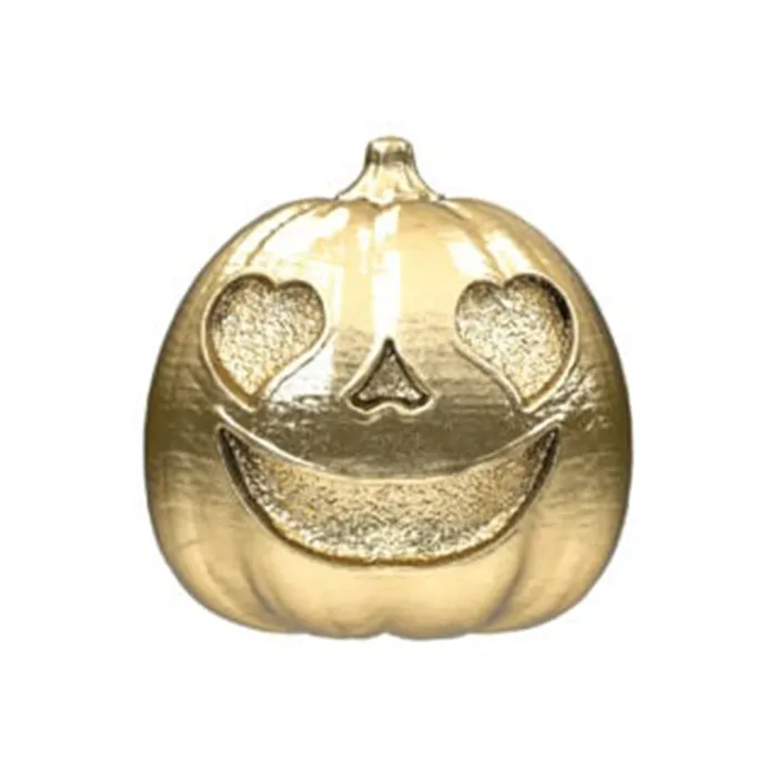 threadless Pumpkin Ends in Gold Anatometal Earrings