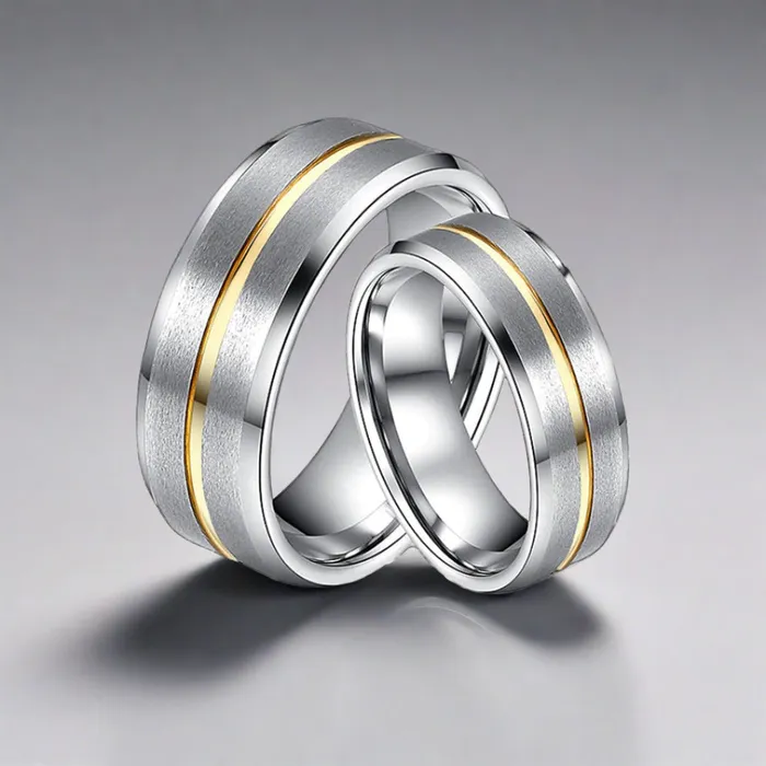 Tungsten Couple Rings Winn Earrings