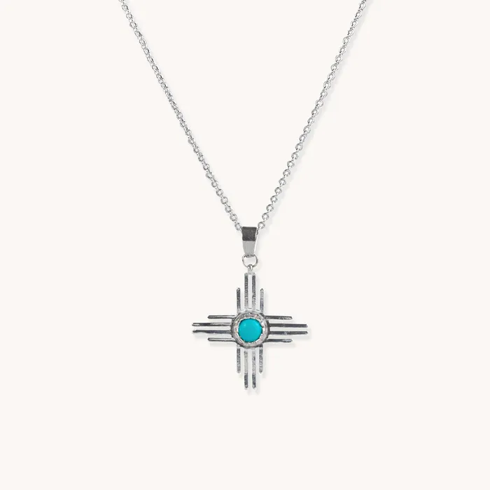 Turquoise Skies Necklaces Enchantment Turquoise Sun Necklace