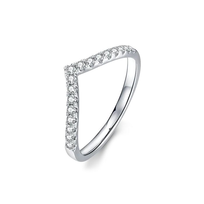 vendorunknown Rings Womens Wholesale Stackable Pave Moissanite Band