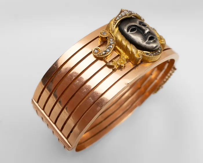 Victorian Bangle with Ornate Mask Isadoras A Bracelets
