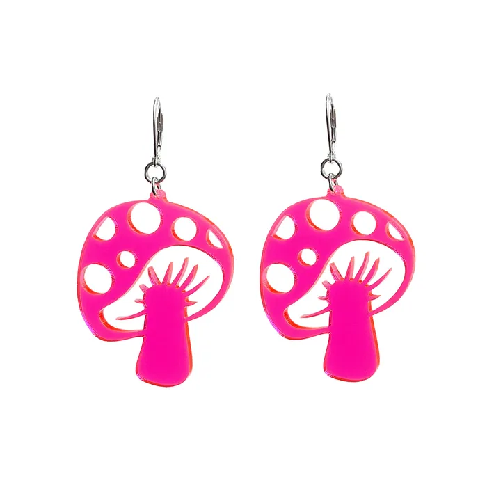VincaUSA Earrings Last Chance Shroom to Glow Large Mushroom Earrings