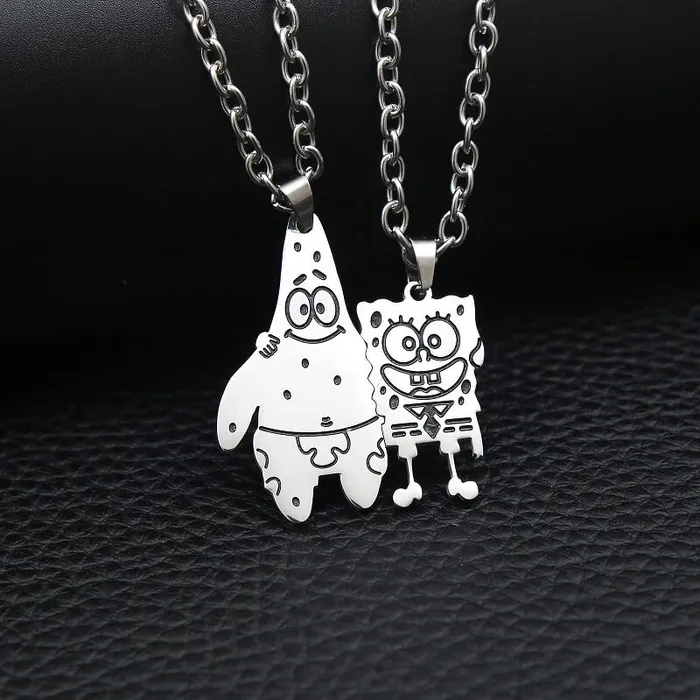 worldnetgifts Necklaces Patrick and Spongebob Necklace 2