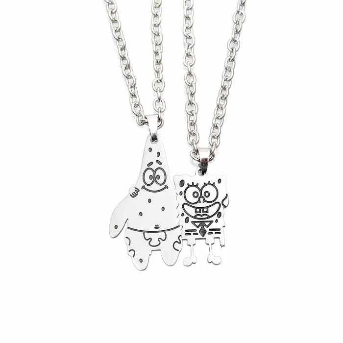 worldnetgifts Necklaces Patrick and Spongebob Necklace 2