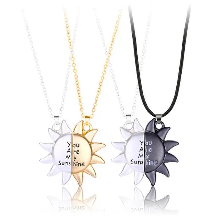 worldnetgifts Necklaces You Are My Sunshine Magnetic Necklace for Best Friend worldnetgifts Necklaces You Are My Sunshine Magnetic Necklace for Best Friend