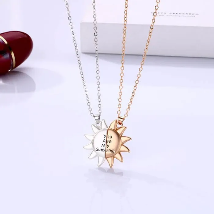worldnetgifts Necklaces You Are My Sunshine Magnetic Necklace for Best Friend