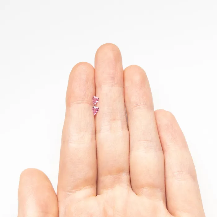 023cttw 2pc 403x346x139mm 401x345x138mm Shield Step Cut Sapphire Matching Pair 2276901 Misfit Gems Rings