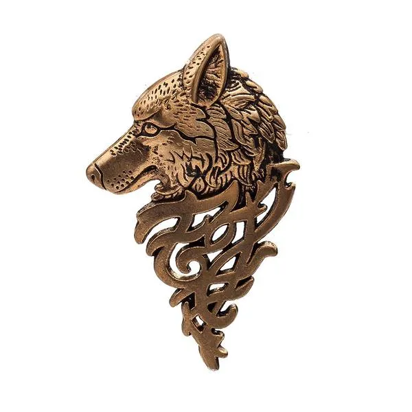01 Earrings F86 Gold Fox Head Fashion Pin