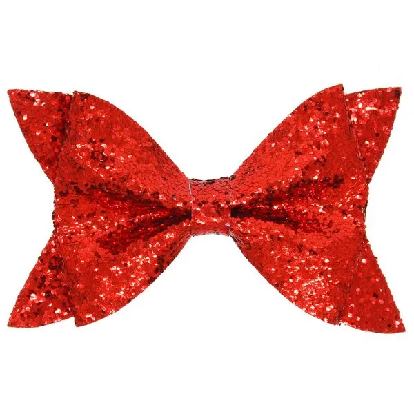 01 Rings H401 Red Glitter Hair Bow