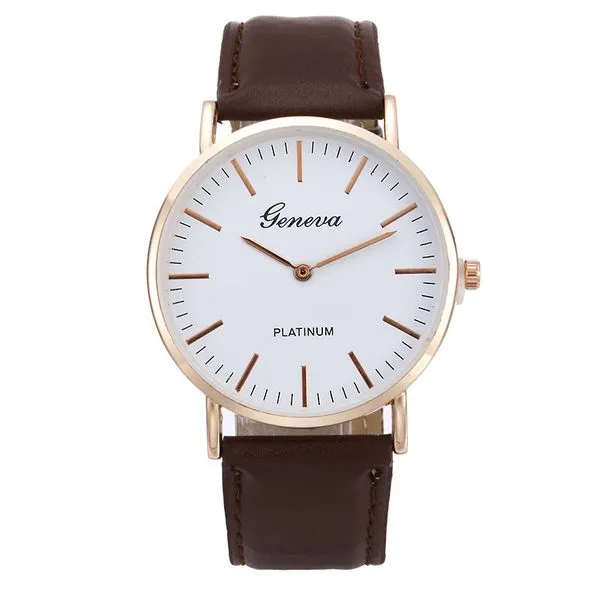 01 Rings W81 Rose Gold Brown Band Berkshires Collection Quartz Watch