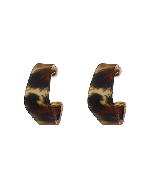 02 Earrings E70 Acrylic Geometric Leopard Print Earrings