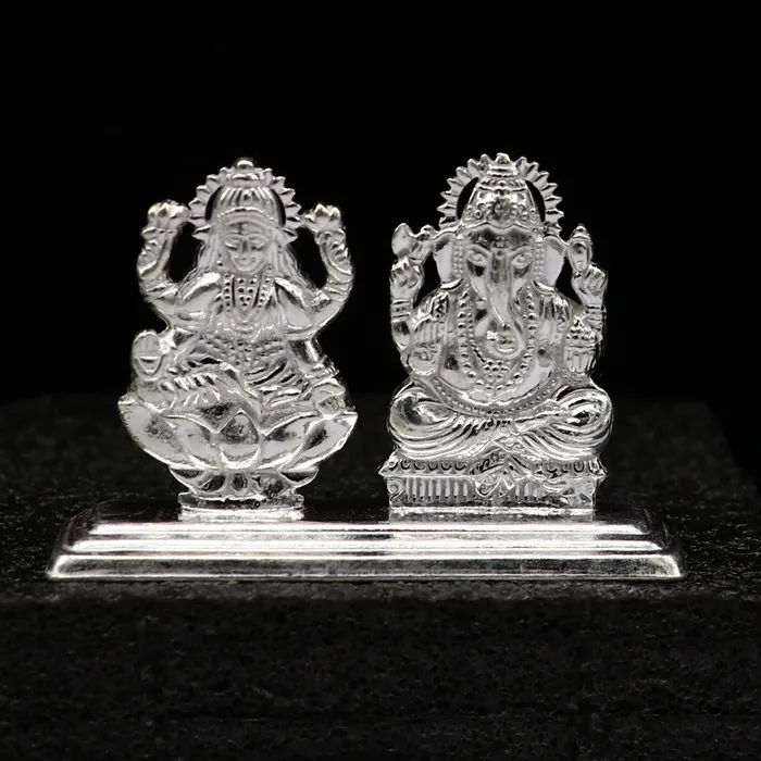 16 925 Sterling silver handmade gorgeous Hindu idols Lakshmi and Ganesha statue puja article figurine home dcor Diwali puja gift art666 TRIBAL ORNAMENTS Necklaces