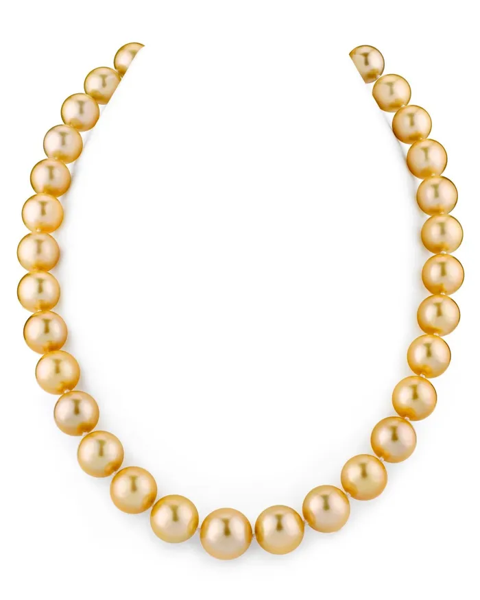 1113mm Golden South Sea Pearl Necklace AAAA Quality spt Necklaces
