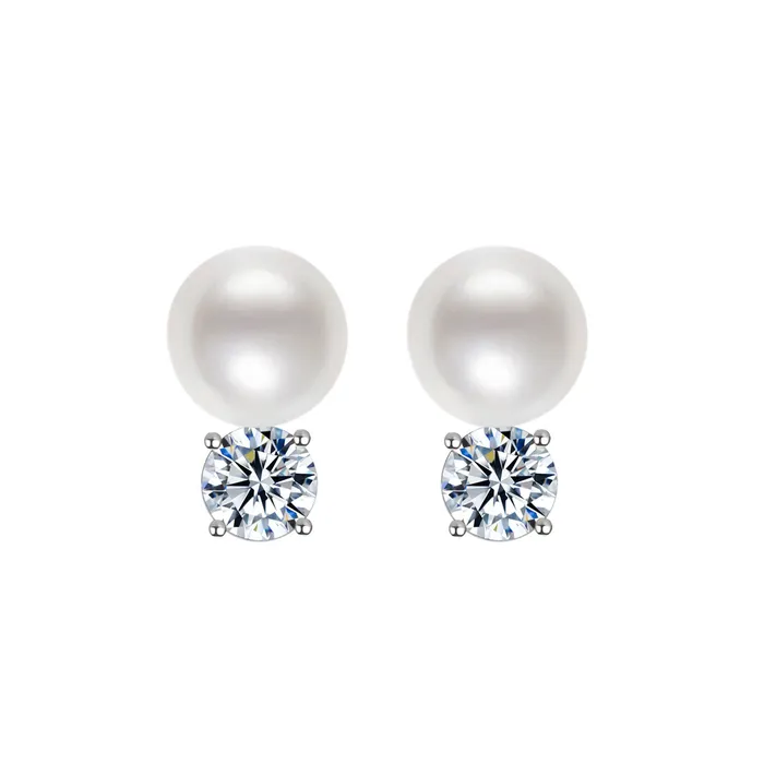 18K Gold Akoya Hanadama Pearl Earrings KE00101 Pearly Lustre Earrings