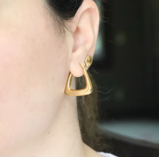 18K GoldFilled Triangle Hoops Jewelvers PreStyled Sets 18K GoldFilled Triangle Hoops Jewelvers PreStyled Sets