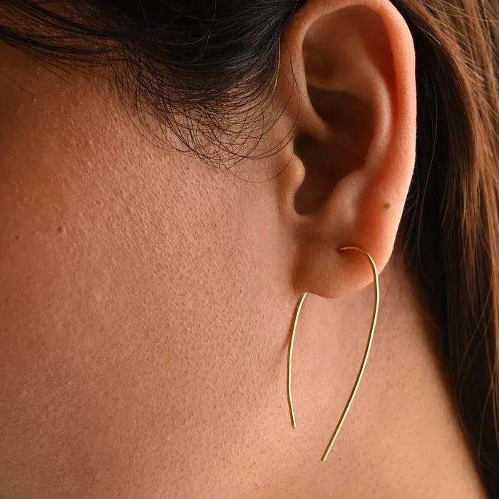 18K GoldFilled Wire Twist Minimalist Earrings 925 Sterling Silver Threader Earrings Jewelvers Earrings 18K GoldFilled Wire Twist Minimalist Earrings 925 Sterling Silver Threader Earrings Jewelvers Earrings