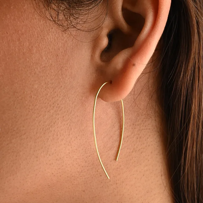 18K GoldFilled Wire Twist Minimalist Earrings 925 Sterling Silver Threader Earrings Jewelvers Earrings 18K GoldFilled Wire Twist Minimalist Earrings 925 Sterling Silver Threader Earrings Jewelvers Earrings