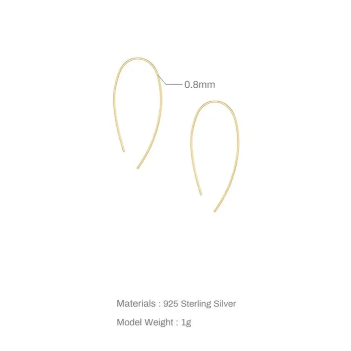 18K GoldFilled Wire Twist Minimalist Earrings 925 Sterling Silver Threader Earrings Jewelvers Earrings 18K GoldFilled Wire Twist Minimalist Earrings 925 Sterling Silver Threader Earrings Jewelvers Earrings